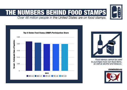 The Numbers Behind Food Stamps Top 5 States for Food Stamp